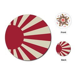 Rising Sun Flag Playing Cards (round) by Valentinaart