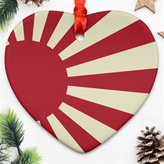 Rising Sun Flag Heart Ornament (two Sides) by Valentinaart