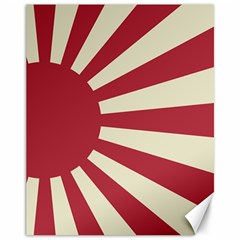 Rising Sun Flag Canvas 11  X 14  by Valentinaart