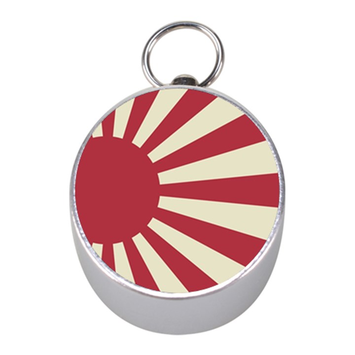 Rising Sun Flag Mini Silver Compasses