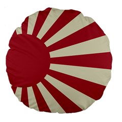 Rising Sun Flag Large 18  Premium Flano Round Cushions by Valentinaart