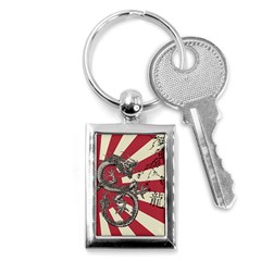 Rising Sun Flag Key Chains (rectangle)  by Valentinaart