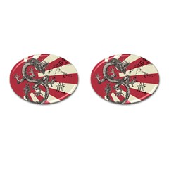 Rising Sun Flag Cufflinks (oval) by Valentinaart