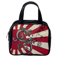 Rising Sun Flag Classic Handbag (one Side) by Valentinaart