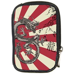 Rising Sun Flag Compact Camera Leather Case by Valentinaart