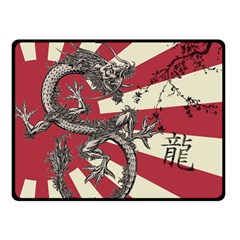 Rising Sun Flag Fleece Blanket (small) by Valentinaart