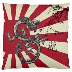 Rising Sun Flag Large Flano Cushion Case (one Side) by Valentinaart