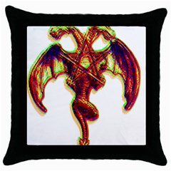 Demon Throw Pillow Case (black) by ShamanSociety