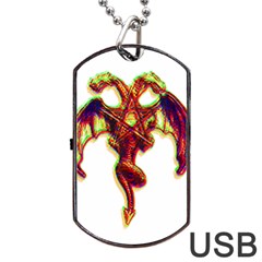 Demon Dog Tag Usb Flash (two Sides) by ShamanSociety