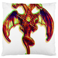 Demon Large Flano Cushion Case (two Sides) by ShamanSociety