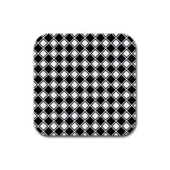 Square Diagonal Pattern Seamless Rubber Coaster (square)  by Nexatart