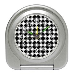 Square Diagonal Pattern Seamless Travel Alarm Clock by Nexatart