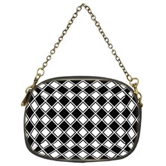 Square Diagonal Pattern Seamless Chain Purse (two Sides)