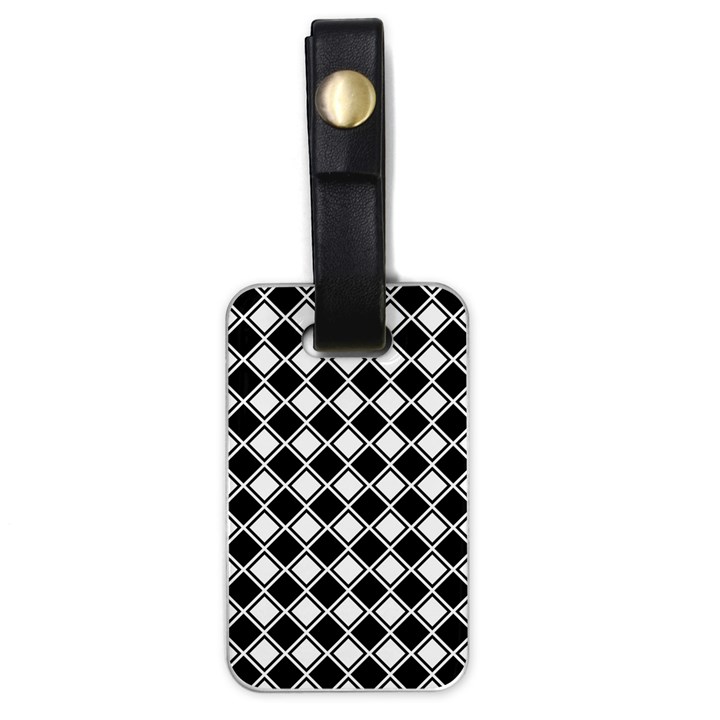 Square Diagonal Pattern Seamless Luggage Tags (One Side) 