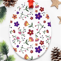 Flowers Pattern Texture Nature Ornament (oval)