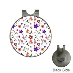 Flowers Pattern Texture Nature Hat Clips With Golf Markers by Nexatart