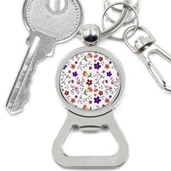 Flowers Pattern Texture Nature Bottle Opener Key Chains by Nexatart