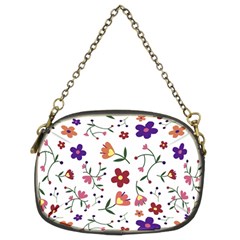 Flowers Pattern Texture Nature Chain Purse (two Sides)