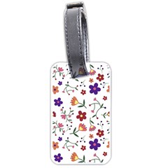 Flowers Pattern Texture Nature Luggage Tags (one Side) 