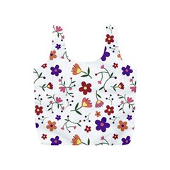 Flowers Pattern Texture Nature Full Print Recycle Bag (s)