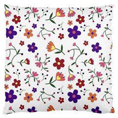 Flowers Pattern Texture Nature Large Flano Cushion Case (one Side)