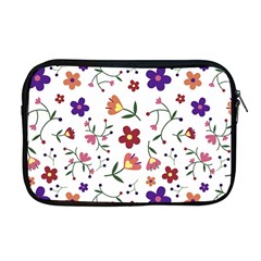 Flowers Pattern Texture Nature Apple Macbook Pro 17  Zipper Case by Nexatart