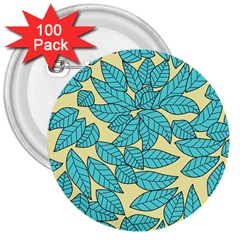 Leaves Dried Leaves Stamping 3  Buttons (100 Pack)  by Nexatart