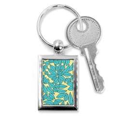 Leaves Dried Leaves Stamping Key Chains (rectangle)  by Nexatart