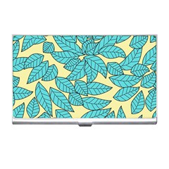 Leaves Dried Leaves Stamping Business Card Holder by Nexatart