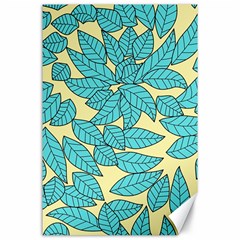 Leaves Dried Leaves Stamping Canvas 24  X 36  by Nexatart