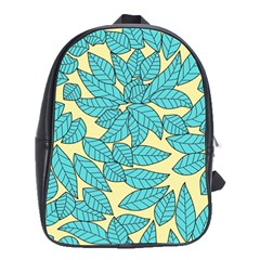 Leaves Dried Leaves Stamping School Bag (large) by Nexatart