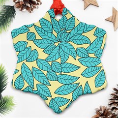 Leaves Dried Leaves Stamping Ornament (snowflake)