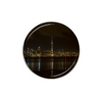 City River Water Cityscape Skyline Hat Clip Ball Marker (10 pack) Front