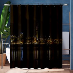 City River Water Cityscape Skyline Shower Curtain 60  X 72  (medium)  by Nexatart