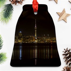 City River Water Cityscape Skyline Bell Ornament (two Sides)