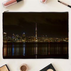 City River Water Cityscape Skyline Cosmetic Bag (xxxl) by Nexatart