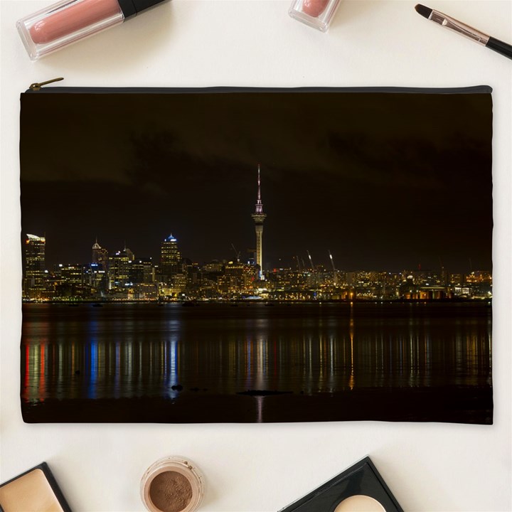 City River Water Cityscape Skyline Cosmetic Bag (XXXL)