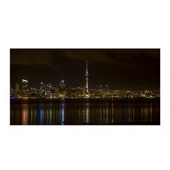 City River Water Cityscape Skyline Satin Wrap by Nexatart