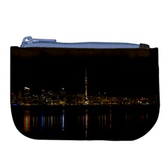 City River Water Cityscape Skyline Large Coin Purse