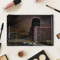 Hong Kong At Night Skyline Cosmetic Bag (large) by Nexatart