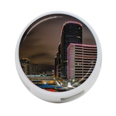 Hong Kong At Night Skyline 4-port Usb Hub (two Sides) by Nexatart