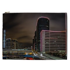 Hong Kong At Night Skyline Cosmetic Bag (xxl) by Nexatart