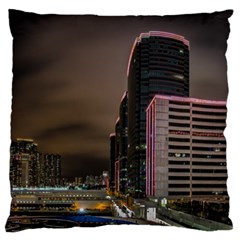 Hong Kong At Night Skyline Standard Flano Cushion Case (one Side) by Nexatart