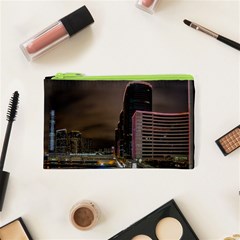 Hong Kong At Night Skyline Cosmetic Bag (xs) by Nexatart