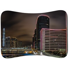 Hong Kong At Night Skyline Velour Seat Head Rest Cushion by Nexatart