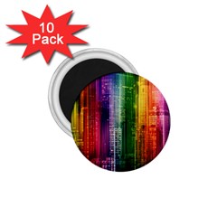 Skyline Light Rays Gloss Upgrade 1 75  Magnets (10 Pack)  by Nexatart