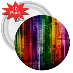 Skyline Light Rays Gloss Upgrade 3  Buttons (10 Pack)  by Nexatart