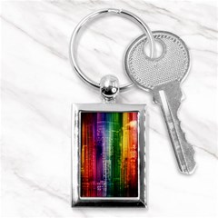 Skyline Light Rays Gloss Upgrade Key Chains (rectangle)  by Nexatart