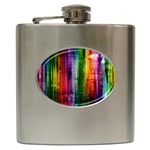 Skyline Light Rays Gloss Upgrade Hip Flask (6 oz) Front