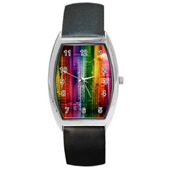 Skyline Light Rays Gloss Upgrade Barrel Style Metal Watch by Nexatart